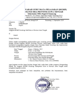 Surat Undangan Anggota MGMP Sosiologi SMA Kabupaten Dan Kota Se-Provinsi Jawa Tengah