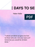 Three Days To See: Helen Keller