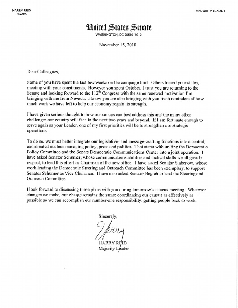 Reid Letter | PDF