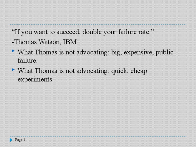 Embracing Failure for Success | PDF