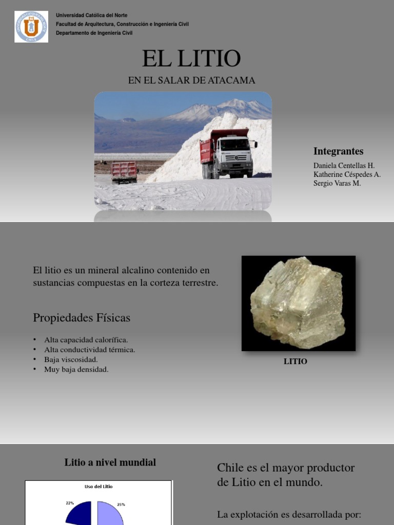 El Litio | PDF | Litio | Agua