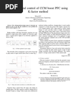 Modelling and Control of CCM Boost PFC Using K-Factor Method