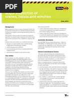 Title Major Inspection of Cranes, Hoists and Winches: Sub Header 1 Guidance Note