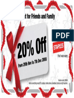 Staples Friends & Family 20% Off Voucher PDF
