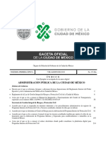 Gaceta Oficial de la CDMX con decretos sobre Protección Civil