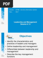 Course: Z1748 - Services Information System Year: 2017: Leadership and Management Session # 12