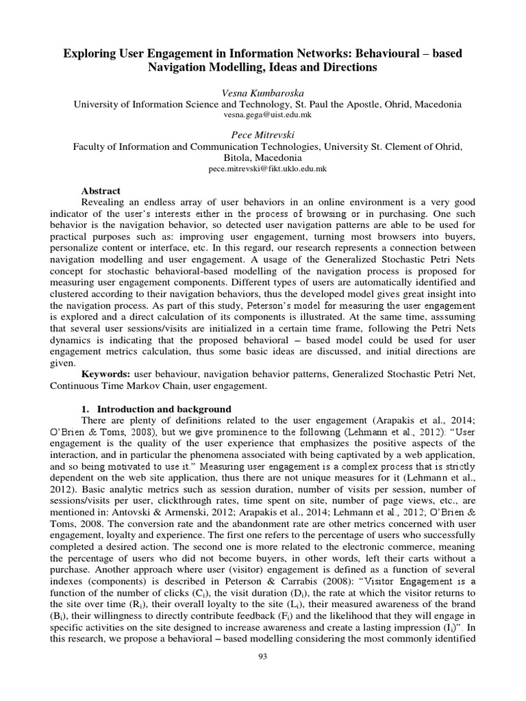 User Engagement via Navigation Modeling | PDF | Computer Cluster ...