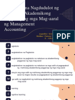 Mga Salik Na Nagdudulot NG Mahinang Akademikong Pagganap NG Mga Mag-Aaral NG Management Accounting