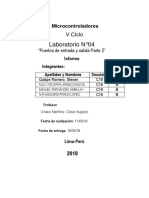 LAB 04 - Grupo 1 - Puertos de Entrada y Salida Parte II - C16B PDF