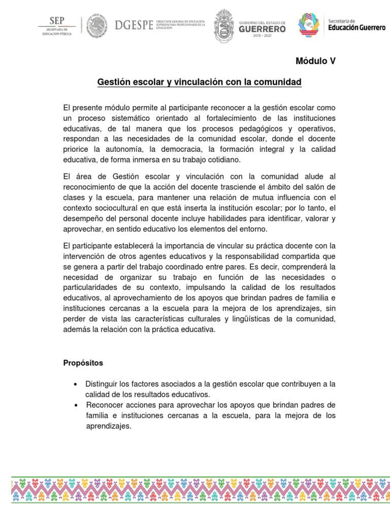Gestión Escolar y Comunidad Educativa | PDF | Maestros | Evaluación