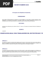 Decreto 42-92: Bono 14 en Guatemala | PDF | Salario | Derecho laboral