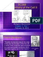 Biochemistry of the Cell II: Plasma Membrane Structure and Function