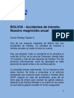 BOLIVIA - Accidentes de Tránsito. Nuestro Magnicidio Anual CLARABOYA