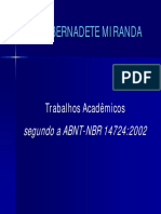 Trabalhos Acadêmios Segundo A ABNT PDF