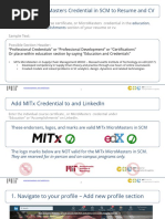 Add MITx Credentials To Resume and LinkedIn PDF