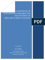 A Handbook On Scholarships Available For The Students of Arts and Science Colleges