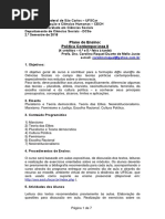 Teoria Política Contemporânea II Plano Ensino 2sem2018