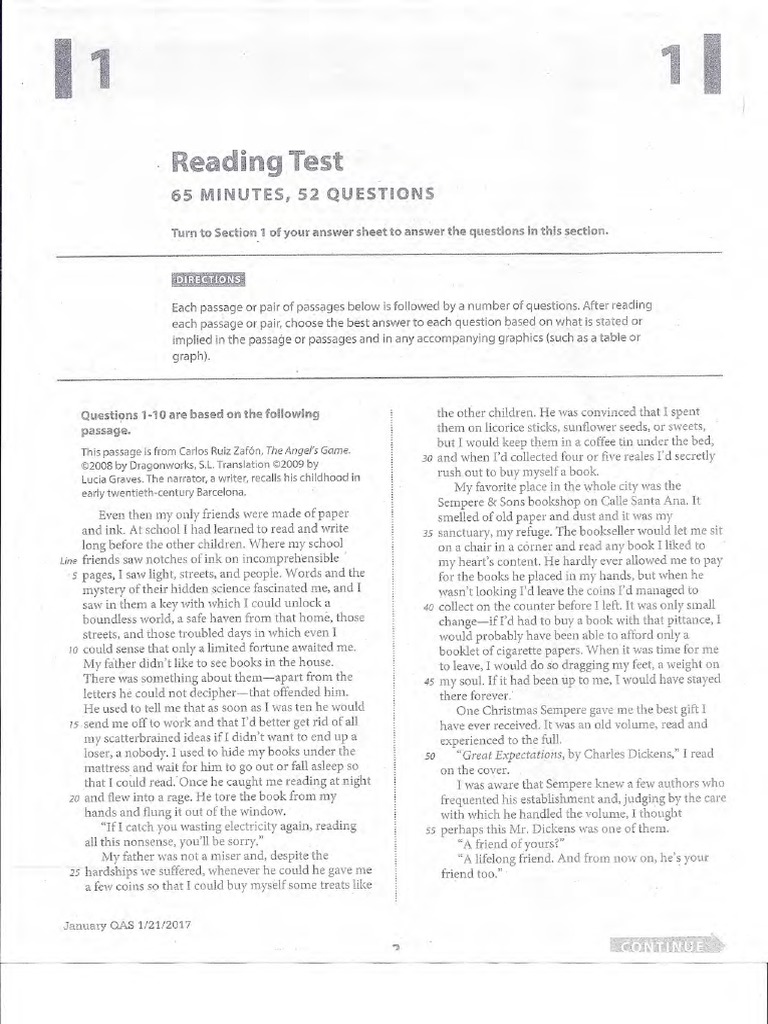 SAT Reading and Writing