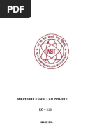 Microprocessor Lab Project EC - 316: Made By