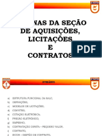 Rotinas da SALC: licitações, contratos e cadastro de fornecedores