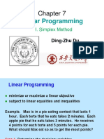 Linear Programming: I. Simplex Method