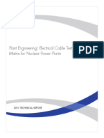 Plant Engineering: Electrical Cable Test Applicability Matrix For Nuclear Power Plants