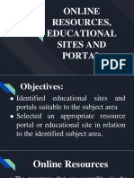Online Resources, Educational Sites and Portal