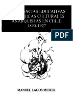 Manuel Lagos Mieres, Experiencias Educativas y Prácticas Culturales Anarquistas en Chile (1890-1927)