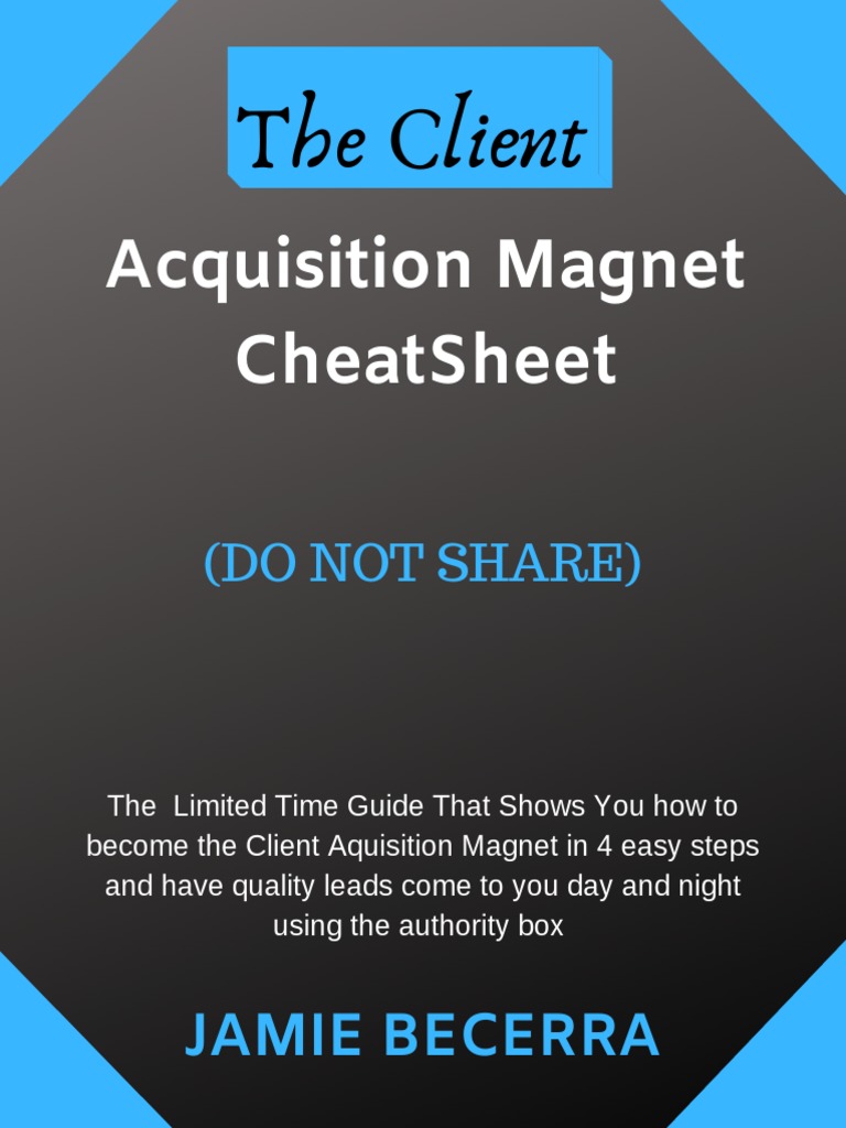 The Client Aquisition Magnet Beta | PDF | Career & Growth | Business