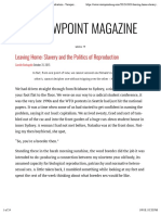 Viewpoint Magazine: Leaving Home: Slavery and The Politics of Reproduction