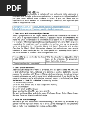 Formal Email