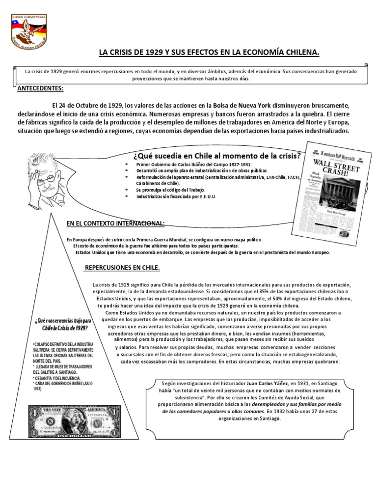 Impacto de la Crisis de 1929 en Chile | PDF | Gran depresion | Chile