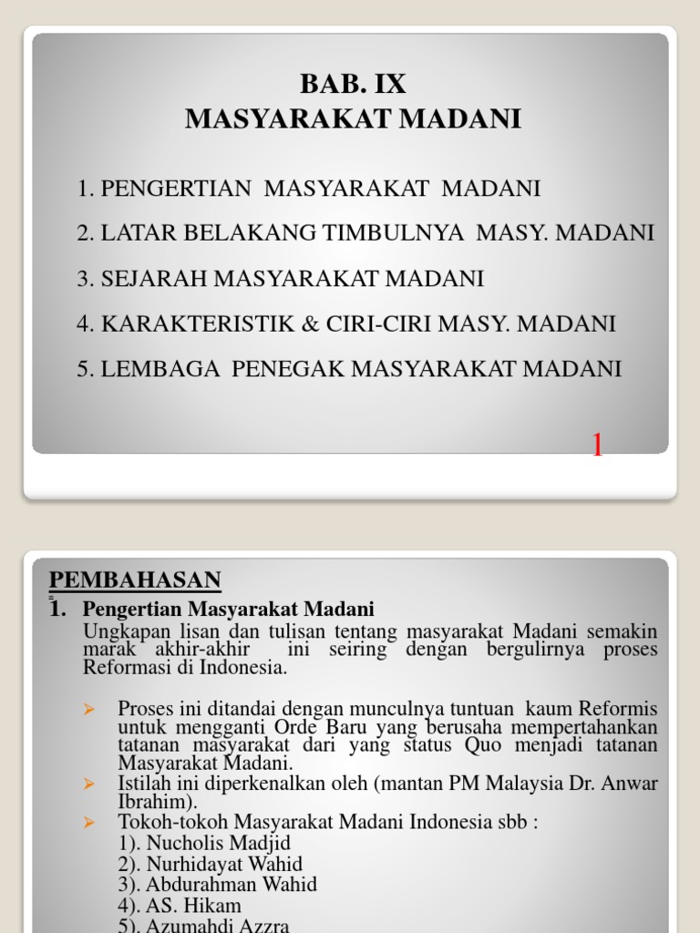 9 Bab Ix Masyarakat Madani
