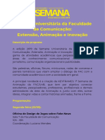 Semana Universitária Da Faculdade de Comunicação - PROGRMAÇÃO COMPLETA