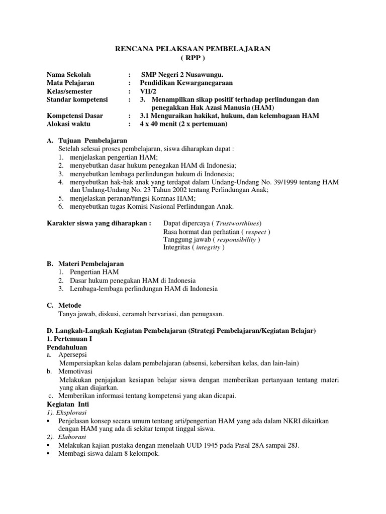 Rpppknberkarakter Smpkelas Viisms 2 Pdf
