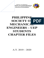 Philippine Society of Mechanical Engineers - Uep Students Chapter Files