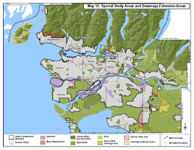Urban Containment Boundary General Urban Industrial Mixed Employment