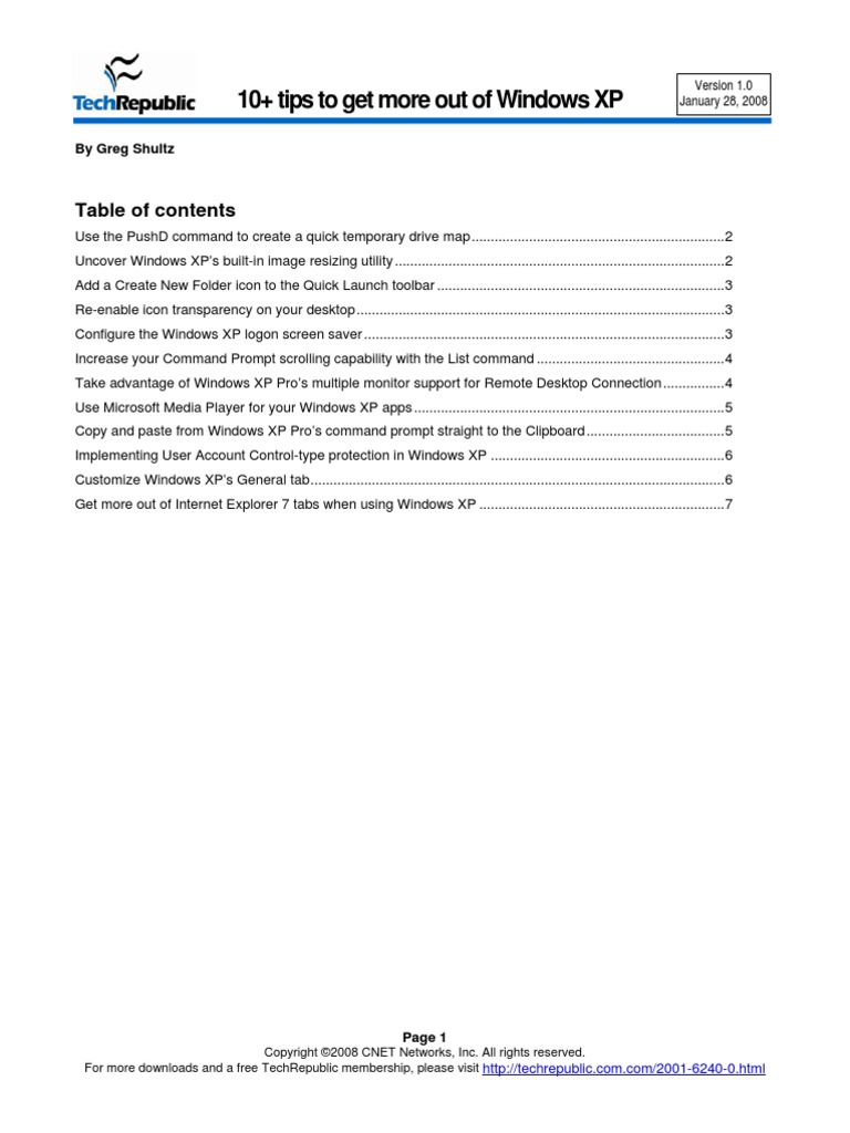 10 Winxp Tips | PDF