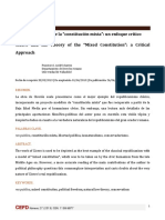 Santos (2013) Cicerón y La Teoría de La Constitución Mixta PDF