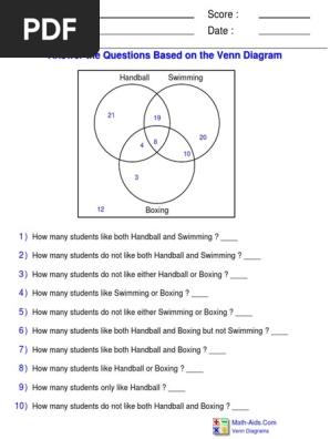 Venn Diagram Pdf Summer Olympic Sports Olympic Sports