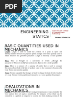 Engineering Statics: Quaid-e-Azam College of Engineering & Technology