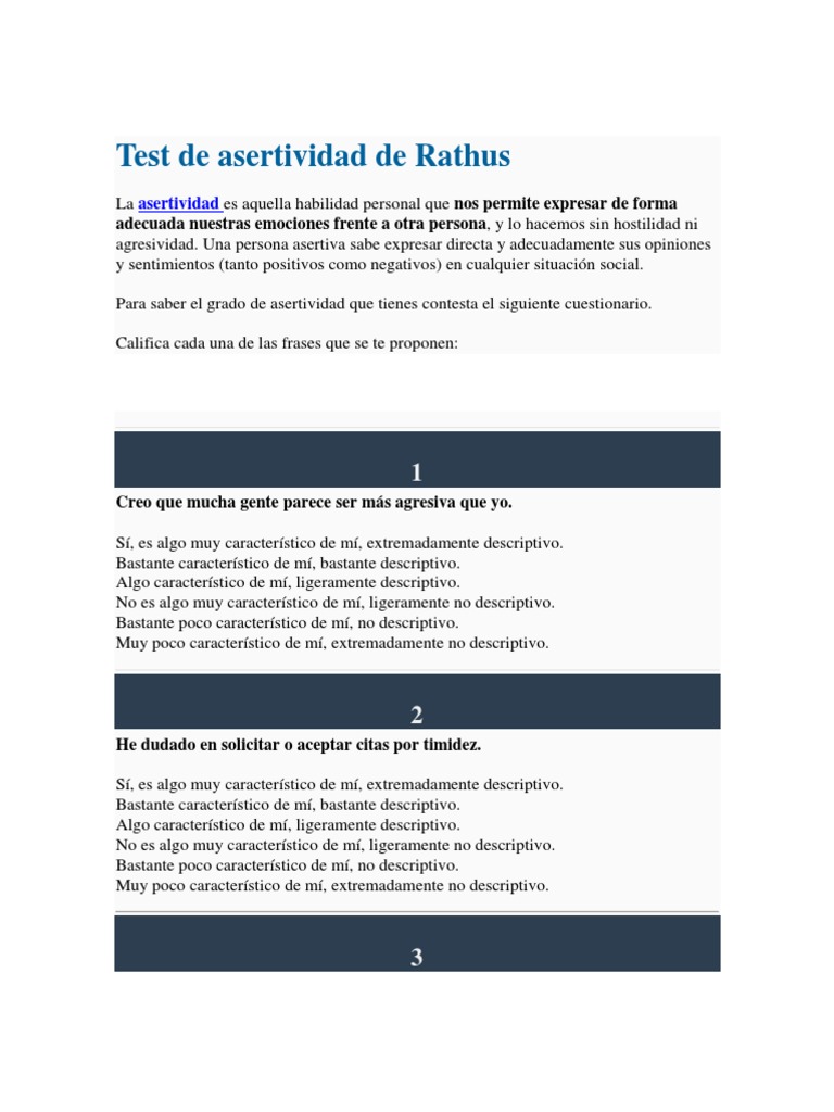 Test De Asertividad De Rathus , gestaltcoaching.files.wordpress.com – DQIW