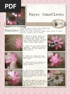 Paper Cone Flowers Tutorial