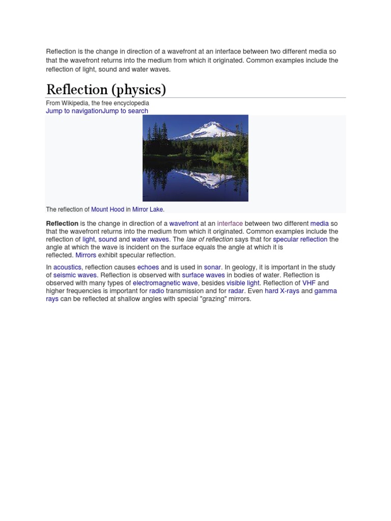 Understanding Wave Reflection in Physics | PDF