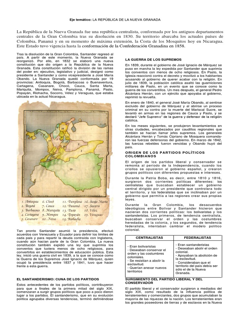 Nueva Granada PDF Colombia Partidos políticos