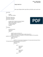 Q.1. Implementation of Singly Linked List