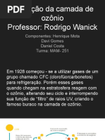 Depleção Da Camada de Ozônio