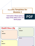 Module 2 Activity Templates