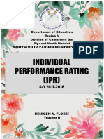Individual Performance Rating (IPR) : South Villazar Elementary School