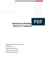 Proceso de Datos Topográficos en Excel